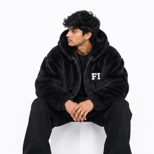 Veste en fausse fourrure de haute qualité, entièrement zippée, à capuche, chaude, streetwear, vêtements d'hiver, sweat-shirts en molleton de coton pour hommes, personnalisés, mode Y2K US - Product Image 4