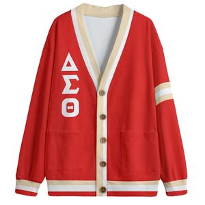 custom DST Varsity <b>cardigan</b> Embroidery Knit Varsity <b>Cardigan</b> Sweater Men Knitwear Uniform Jacquard Neck Knitted <b>Cardigan</b> - Product Image 1