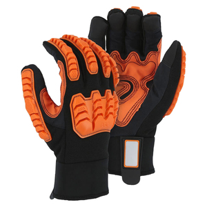 OEM Wholesale TPR Gloves Genuine Leather Spandex Anti Cut Work Gloves Palm Grip Industrial Safety Use TPR Impact Mechanic Gloves - Product Image 3