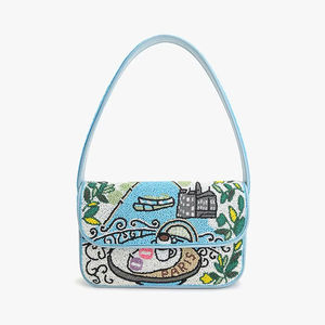 กระเป๋าถือมินิทำมือสำหรับผู้หญิง พร้อมลายปักแบบชาติพันธุ์ที่เป็นเอกลักษณ์และลวดลายลูกปัด กระเป๋าใส่เหรียญลูกปัดแฟชั่น กระเป๋ามินิสไตล์ทันสมัย - Product Image 1