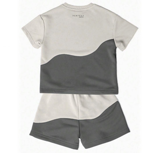 Conjuntos de Ropa para Niños de 3 Colores, Conjuntos Unisex de Verano para Niños, Conjuntos de Pantalones Cortos, Conjuntos de Camisetas, Logotipo Bordado Personalizado, Traje Deportivo Infantil - Product Image 6