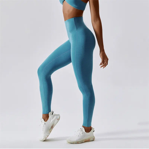 Leggings de Compresión al por Mayor para Mujer, Leggings Deportivos Elásticos de Cintura Alta con Efecto Levanta Glúteos, Pantalones de Yoga Color Nude - Product Image 4
