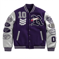 Veste de baseball unisexe personnalisée en laine coupe-vent, veste universitaire personnalisée, vêtements d'équipe en gros, logo, patchs en chenille
