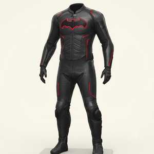 Traje de Motocicleta de PU con Logo de Batman, Manga Larga, Unisex, Resistente al Viento, de Secado Rápido, Impermeable, para Todas las Estaciones, Ropa de Carreras - Product Image 1