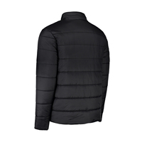 Blouson Bomber Homme Personnalisé Automne Mat Noir Matelassé Col Montant à Capuche Grande Taille pour l'Extérieur