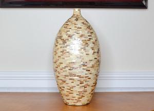 Jardinière en métal avec incrustation de os, faite à la main, de forme ronde, style minimaliste, pour la décoration de la maison, produit de luxe, exportations en gros - Product Image 6