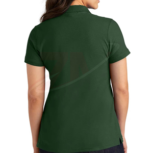 เสื้อโปโลผู้หญิงแบบกำหนดเอง ผลิตแบบ OEM ผ้าฝ้ายระบายอากาศ แขนสั้น สั่งซื้อจำนวนมาก คุณภาพส่งออก - Product Image 5