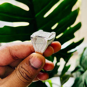 Anillo de Plata de Ley 925 para Hombre, Estilo Hip Hop, con Incrustaciones de Diamantes Moissanite de Corte Brillante Redondo, Regalo de Aniversario, Joyería Iced Out - Product Image 5