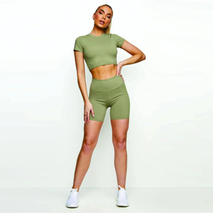 Shorts de mujer de alta calidad, 100% algodón, con logo impreso personalizado, color sólido, cómodos, estilo hip hop. - Product Image 5