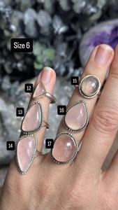 Anillo de Plata 925 con Cuarzo Rosa y Larimar, Regalo para Ella, Joyería de Cristal, la Mejor Colección - Product Image 4