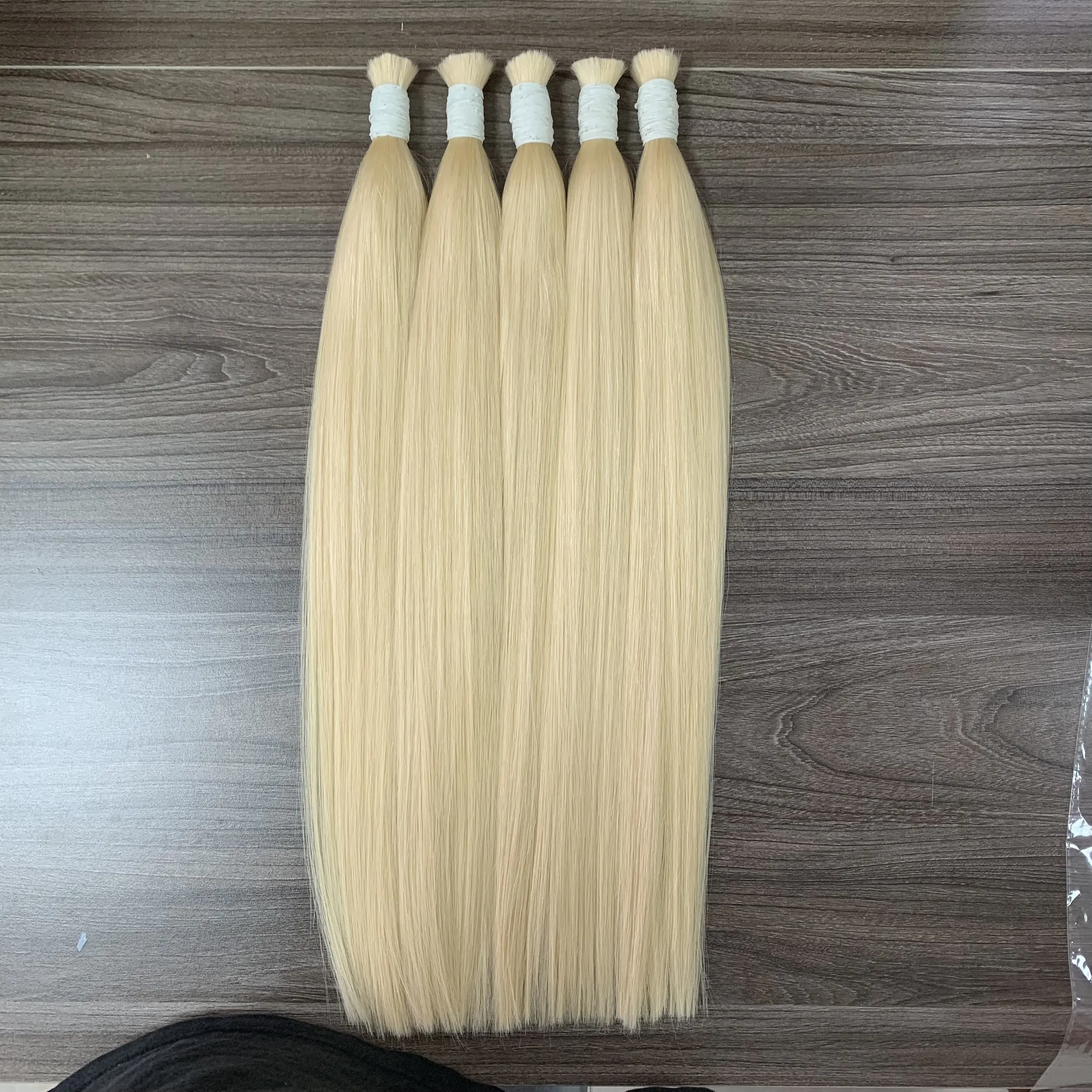 Blonde hair extensions straight natural coloured single weft hair bundles no chemical no synthetic for beauty hair