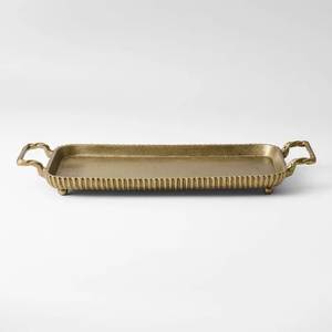 Plateau de service en laiton de qualité supérieure, fait main, vaisselle décorative pour dîner de luxe, maison, hôtel, restaurant, collection cadeau - Product Image 2