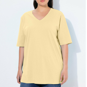 เสื้อยืดผู้หญิงคุณภาพสูงสั่งทำขายส่ง ผ้าฝ้าย 100% หนา สีพื้น ปักลายขนาดใหญ่พิเศษ สำหรับออกกำลังกาย - Product Image 2