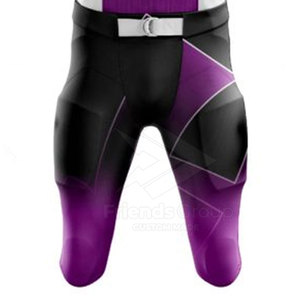 Ensemble d'uniformes de football américain professionnels pour hommes, 100 % polyester, imprimé par transfert thermique, grande taille, nom d'équipe personnalisé, sangles élastiques - Product Image 2