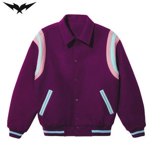 Veste de baseball respirante d'hiver, avec patchs personnalisés, broderie de logo, légère, veste universitaire professionnelle - Product Image 3