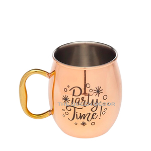 Mug à café et bière en acier inoxydable martelé, style Moscow Mule, petite taille, pour boissons, produit en promotion - Product Image 5