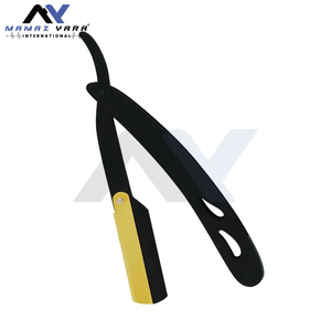 Professional Barber Straight Razor Stainless Steel Replaceable Blade <b>Swing</b> Lock Razor with Custom Color Steel Handle Straight - Product Image 2