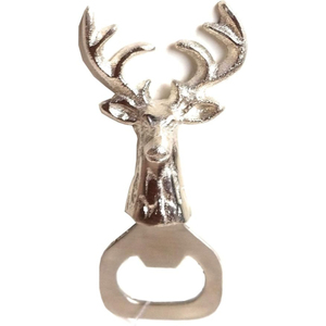 Abridor de Botellas Duradero en Tono Plateado con Diseño de Asta de Ciervo, Único, de Aleación de Zinc, Herramienta de Bar Vintage, Regalo en Oferta - Product Image 2