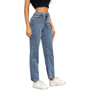 Women Regular Fit Men's <b>Jeans</b> Pant Straight Leg Stone Washed Cotton Casual Denim Pants by Star Crystal Enterprises - Product Image 6