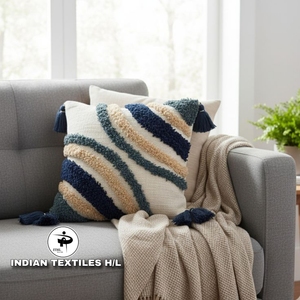 Modern Bohemian Square Tufted Embroidered Living <b>Throw</b> Pillow <b>Sofa</b> Cushion <b>Cover</b> Eco-Friendly Custom OEM Wholesale - Product Image 1