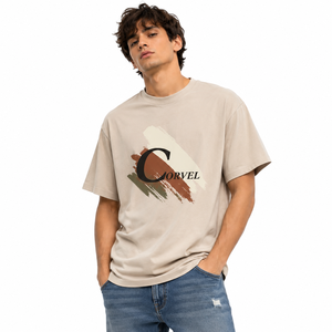 Artistic Brush Stroke Oversized O Neck <b>men's</b> <b>shirts</b> Relaxed Fit Custom Fashion Apparel Brush Art Graphics Wholesale Streetwear - Product Image 1