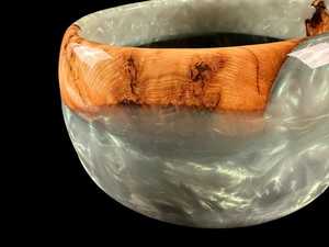 Tazón de Resina y Madera de Lujo, Ecológico, Lavable, Hecho a Mano, Moderno, Estilo Costero, Centro de Mesa Decorativo y Elegante para el Hogar y la Cocina - Product Image 4