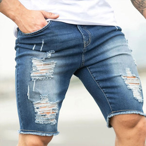 <b>Star</b> Crystal Enterprises Summer Casual Breathable Men's Denim <b>Light</b> Blue Shorts High Street Style Summer Denim Jeans Shorts - Product Image 6