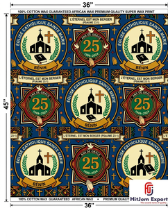 Premium Customized African Wax Print Fabric Supplier Church Anniversary Celebration Convention Uniform Textile Manufacturer - Product Image 2