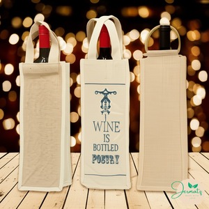 New Eco-Friendly Natural Jute <b>Wine</b> <b>Bag</b> with Custom Logo Handled Shopping <b>Bag</b> with Custom Printing Made in Bangladesh - Product Image 4