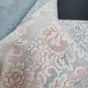 Tissu en dentelle extensible florale 36 cm en nylon et élasthanne, maille respirante et douce, couleur personnalisable, poids moyen, pour lingerie de mariage et vêtements de nuit - Product Image 4