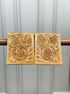 Portefeuille de luxe pour hommes à motif occidental en cuir repoussé à la main longue fermeture éclair mince élégant porte-monnaie cadeau fermeture ouverte Type Offre Spéciale - Product Image 3