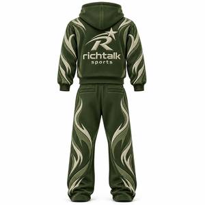 Conjunto Deportivo Unisex con Capucha, Cierre Frontal con Cremallera, Estampado por Sublimación, Lavado Ácido, Peso Medio 220g, Poliéster/Algodón, Ropa Urbana - Product Image 2