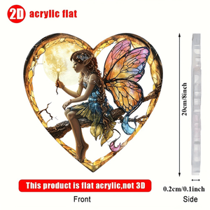CIFbuy Acchiappasole Artigianale in Acrilico a Forma di Cuore, Decorazione da Parete per Finestre, Acchiappasole in Cristallo, Regalo per Casa e Giardino con TikTok per Ritiro Temu - Product Image 2