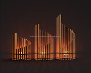 Exquisito soporte de luz T Fusion de resina y madera para decoración interior moderna y propósito de regalo hecho a mano - Product Image 6