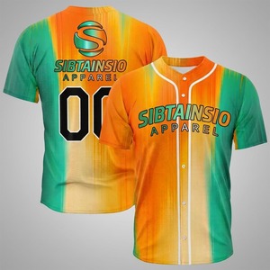 Camiseta de Béisbol con Logotipo Bordado Personalizado, Nuevo Diseño, Sublimación, Malla Transpirable, Secado Rápido, Manga Corta - Product Image 1