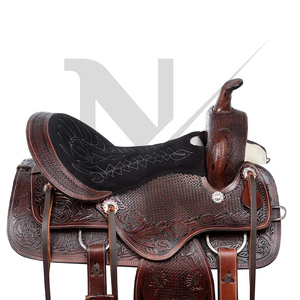 Premium Western Riding Saddle Comfortable Horse Tack Ranch Equipment Genuine Leather OEM Manufacturer Luxury <b>Equestrian</b> saddles - Product Image 5