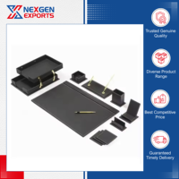 Organisateur de bureau professionnel de qualité supérieure, accessoires de bureau en cuir PU écologique, ensemble de bureau personnalisable Nexgen, best-seller