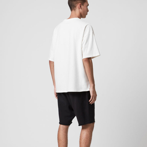 Heavyweight Oversized T-Shirt <b>White</b> Cotton Drop Shoulder Crewneck Boxy Fit Blank Streetwear Short Sleeve Relaxed Casual <b>Tee</b> Men - Product Image 4
