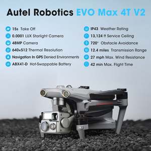 Autel <b>Robotics</b> EVO Max 4T V2 Thermal Imaging Drone Commercial Laser Quadcopter HK Warehouse in Stock Fast Shipping - Product Image 4