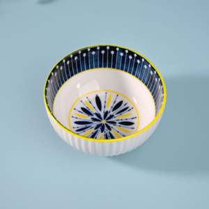 Handpainted Premium Ceramic Bowls <b>Set</b> of 2 Eco-Friendly <b>Microwave</b> Oven Safe Customized Design Style for Children for Home Use - Product Image 4