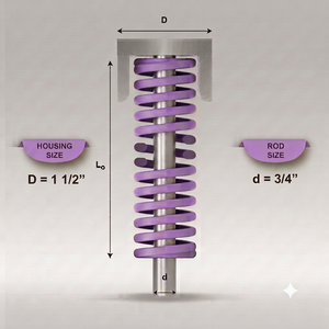 Mollificio Bordignon Purple Die Spring 1L, Sección Ovalada, Carga Extra Ligera, Diámetro: 1 1/2, Diámetro del Varilla: 3/4 - Product Image 1