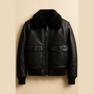 Chaqueta de Cuero Casual de Alta Calidad para Hombre, para Primavera y Otoño, Cortavientos y Ligera, Chaqueta de Invierno de Manga Larga - Suministro OEM - Product Image 5