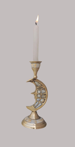 Porte-bougie en laiton avec finition antique pour table de salon, chambre à coucher, table à manger, décoration de la maison et occasions spéciales - Product Image 5
