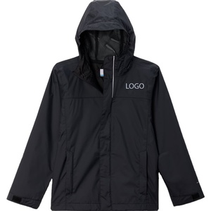 Veste unie en nylon avec logo personnalisé, fermeture éclair 2026, veste pour garçons, design décontracté / poche latérale, prix avantageux - Product Image 1
