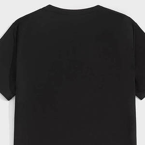 Ensemble de t-shirts noirs pour hommes avec imprimé fleurs de cerisier roses, col rond, vêtements décontractés d'été, tissu tricoté respirant, shorts inclus - Product Image 2