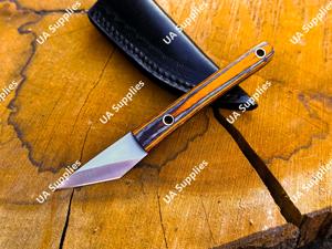 Fixed Blade Stainless Steel Straight Back <b>Knife</b> Premium Razor Sharp Wood <b>Handle</b> Neck <b>Knife</b> 6 Inches Best Price Wholesale OEM/ODM - Product Image 4