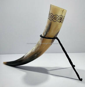 Corne à boire Viking polie écologique faite à la main naturelle et personnalisée WONDER OVERSEAS Style Animal - Product Image 3