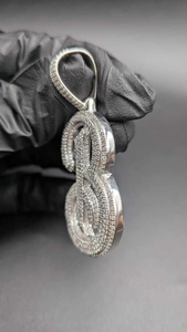 Collar con colgante de letra inicial S en plata con moissanita, estilo hip hop, con incrustaciones de diamantes, joyería de lujo, regalo para hombre - Product Image 3