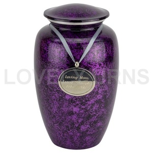 Urna Funeraria Purple Mist, Metal Blanco con Patrón de Mármol en Toda la Superficie, Capacidad de 200 Pulgadas Cúbicas, Estilo Americano - Product Image 3