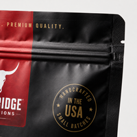 Sachet d'emballage personnalisé pour bœuf séché, pochette verticale avec fermeture éclair refermable pour snacks à base de viande